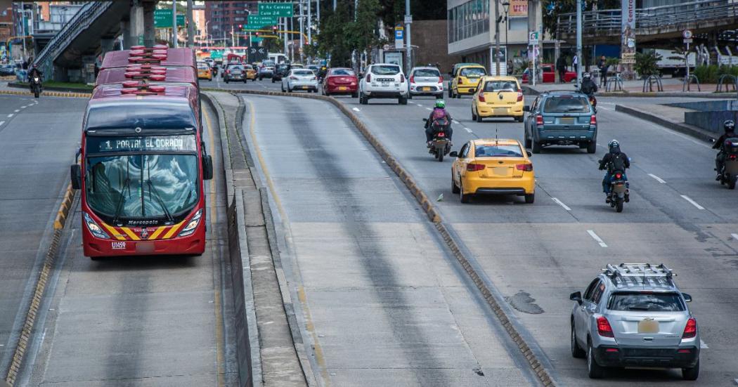 Carretera en Bogotá