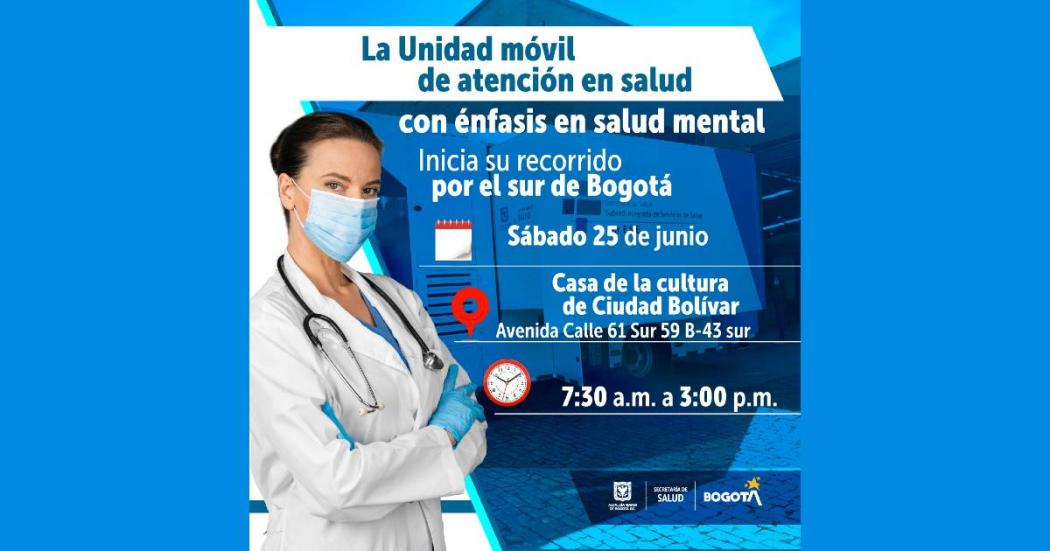 Unidad Móvil de atención gratis en salud mental estará Ciudad Bolívar
