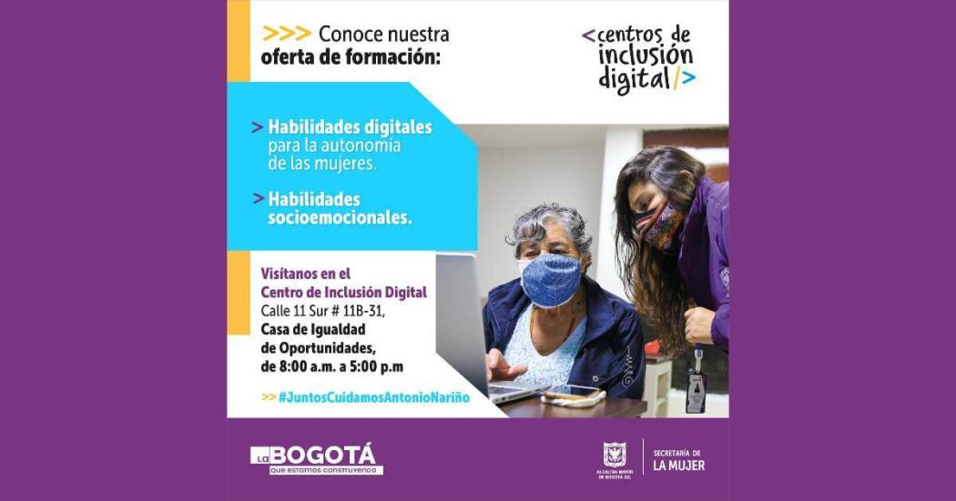 Visita el Centro de Inclusión Digital en Antonio Nariño y toma un curso gratuito