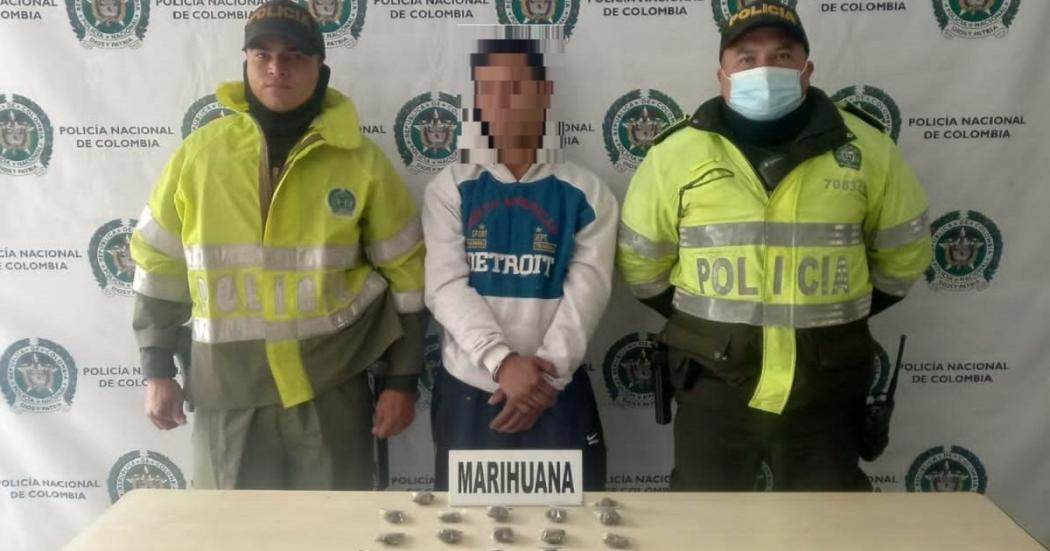 En Usme la Policía capturó a un hombre con 32 bolsas de marihuana 