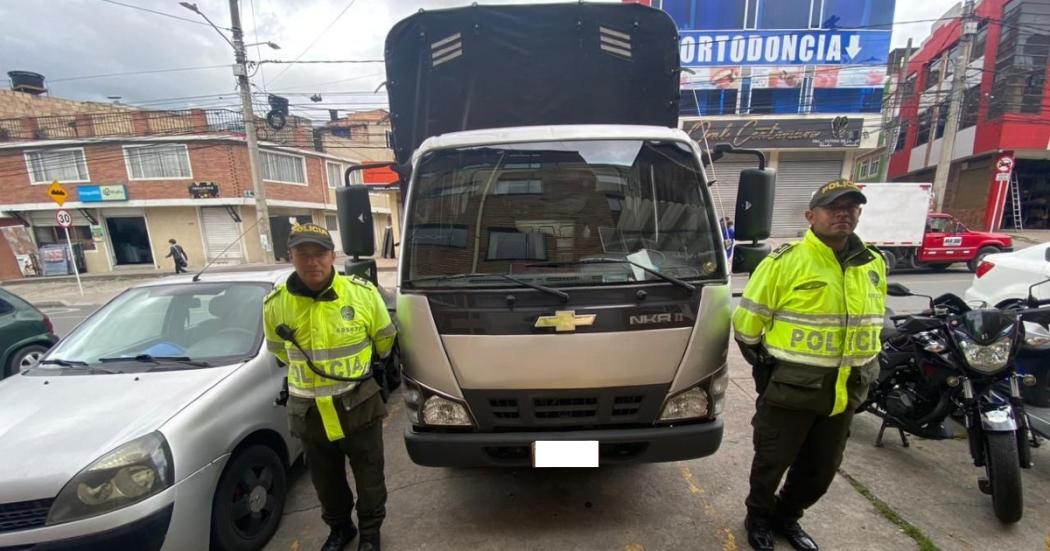 "Agradecido con la Policía", conductor recuperó camión hurtado Bogotá 