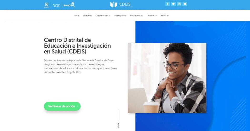 Sitio web CDEIS: educación, investigación e innovación en salud Bogotá