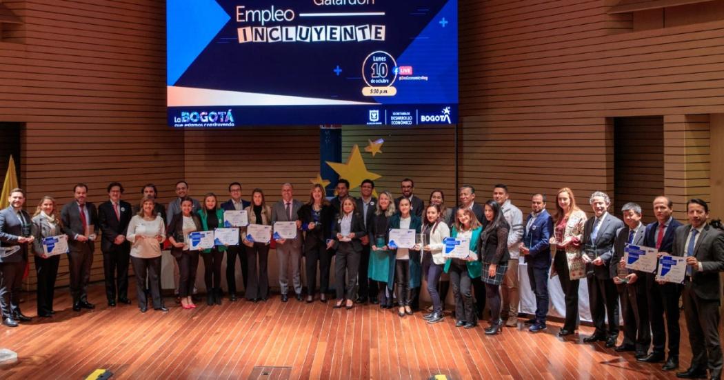 24 empresas de Bogotá, galardonadas por promover el empleo incluyente