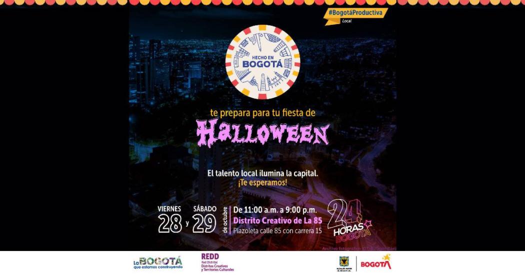 Programación feria Hecho en Bogotá para Halloween 28 y 29 de octubre