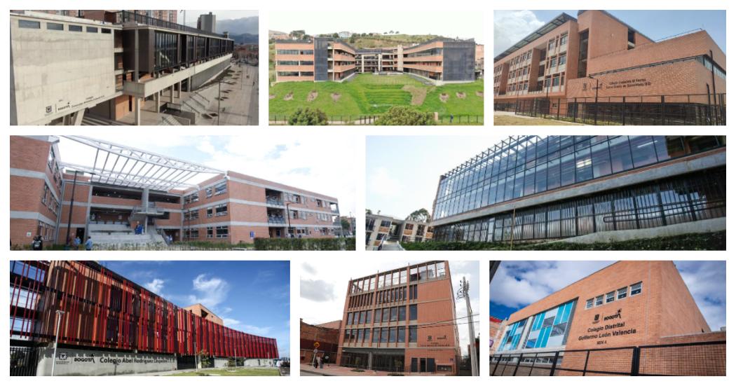 Ubicación de colegios entregados en Bogotá en el mes de octubre 