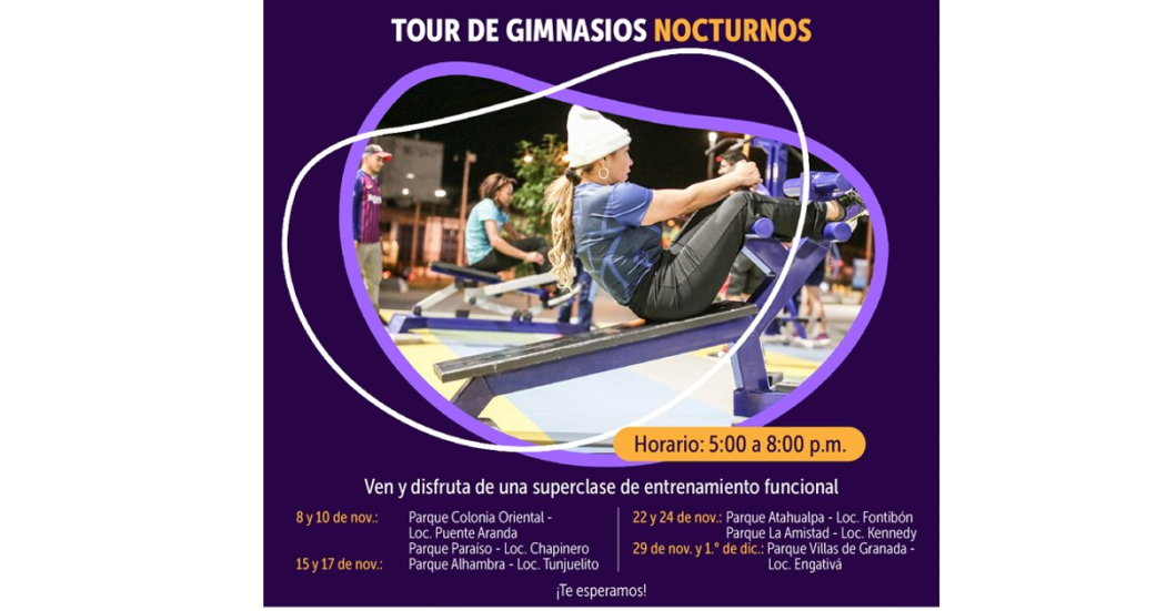 El Tour de Gimnasios Nocturnos 2022 en la localidad de Tunjuelito 