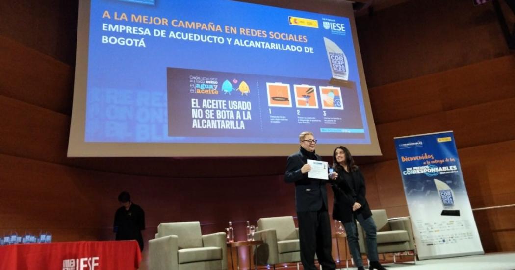 Acueducto de Bogotá obtiene premio internacional de comunicación