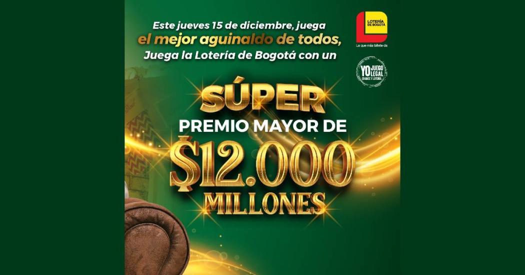 Resultados de la lotería de Bogotá: Jueves 15 de diciembre de 2022 
