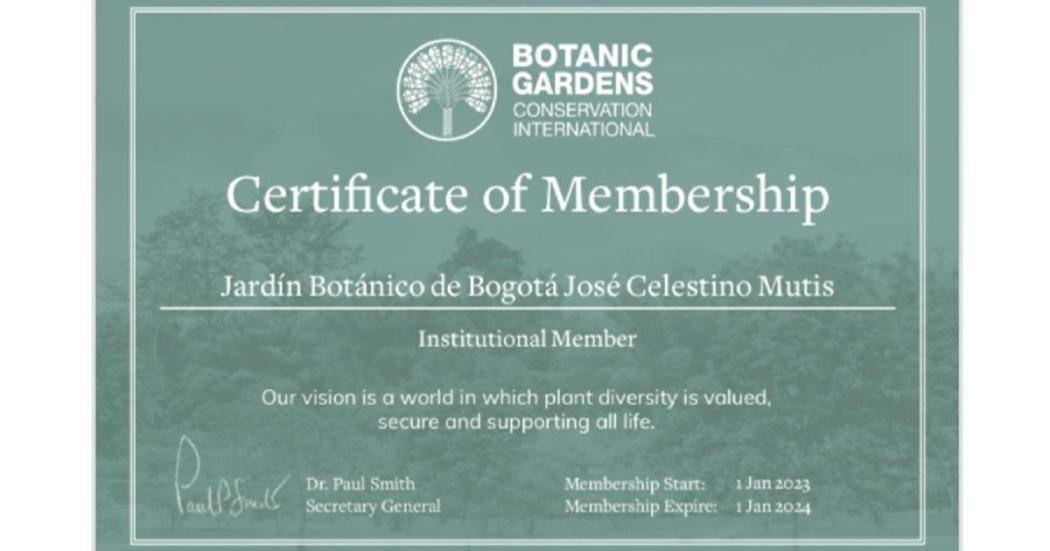 Jardín Botánico ya es miembro de la Organización de Conservación Int.