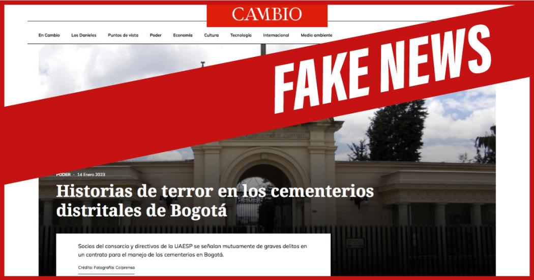 Fake news: Publicación de Cambio sobre desaparecidos e incinerados es falsa