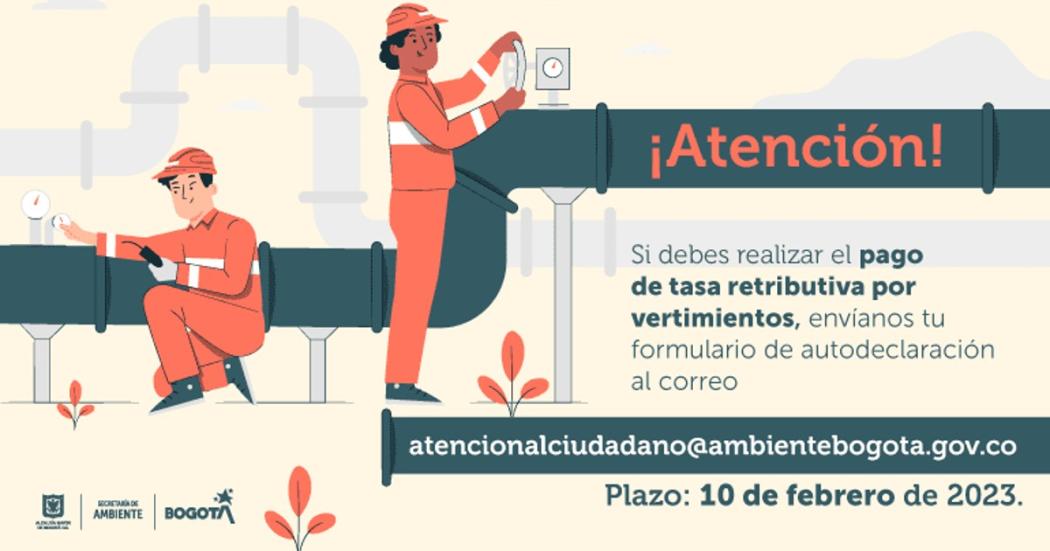 Pasos para pagar tasa retributiva por vertimientos de agua en Bogotá