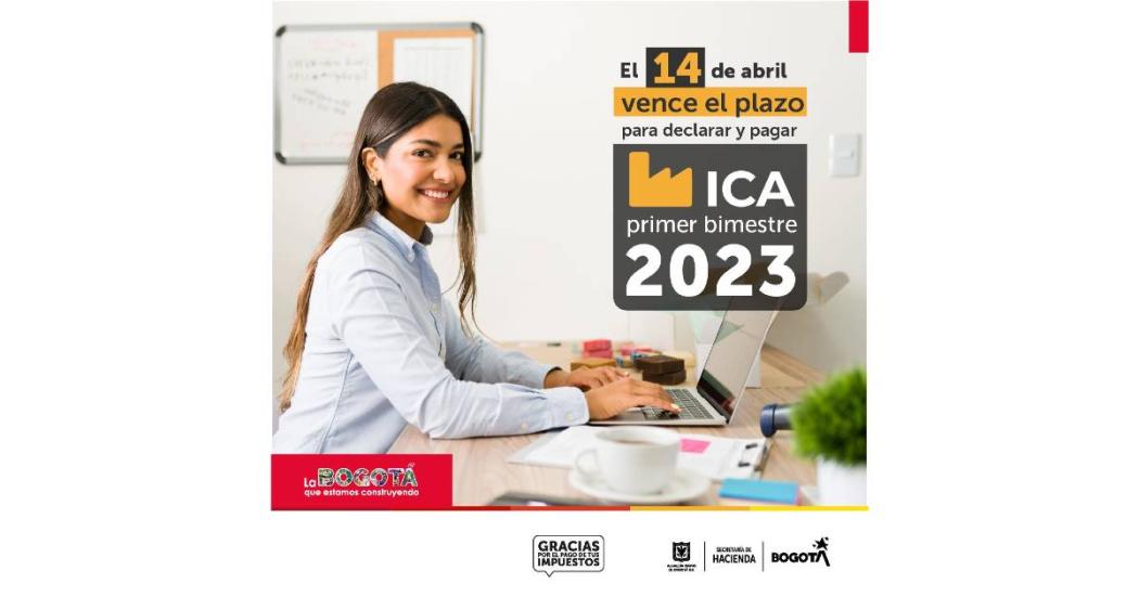 14 abril vence ICA primer bimestre de 2023 en Bogotá y medios de pago 