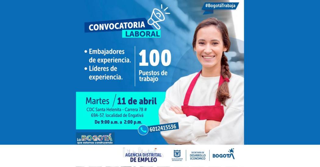 Oferta de empleo martes 11 de abril en Bogotá. Desarrollo Económico 