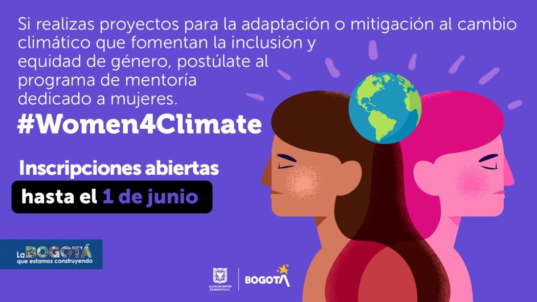 Cómo inscribirse al programa mujeres por el cambio climático en Bogotá