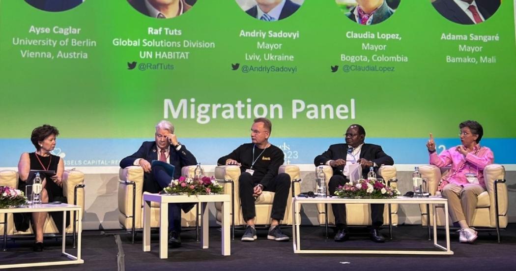 En Cumbre Bruselas la Alcaldesa expuso estrategias para la atención a migrantes