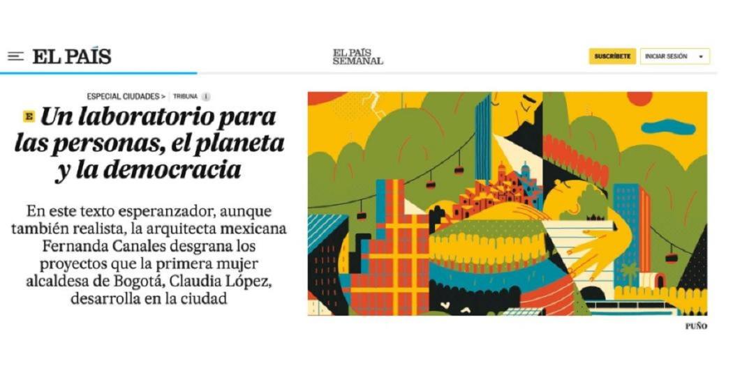 El País newspaper highlights Claudia López's care-focused policies