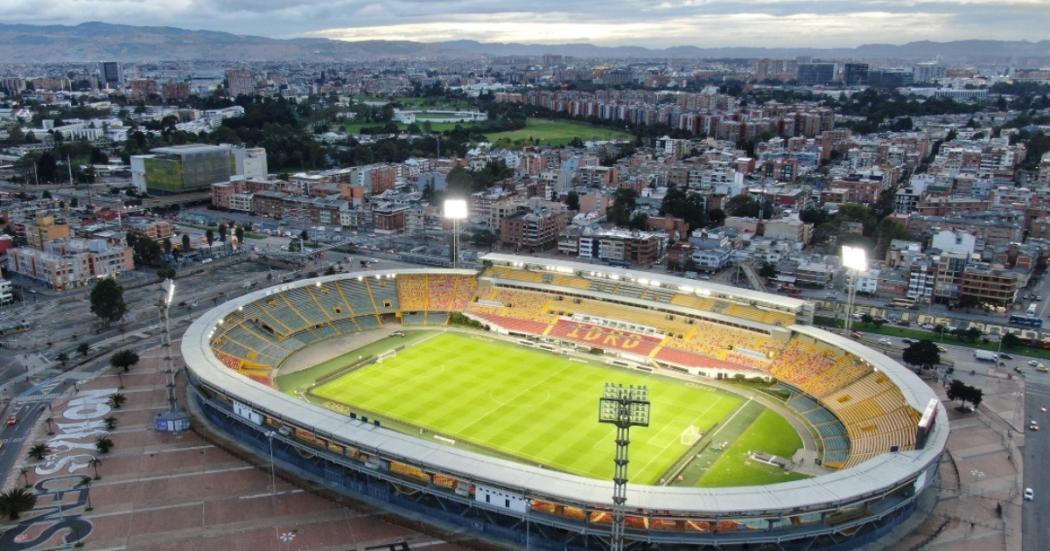Foto aerea del estadio el campin