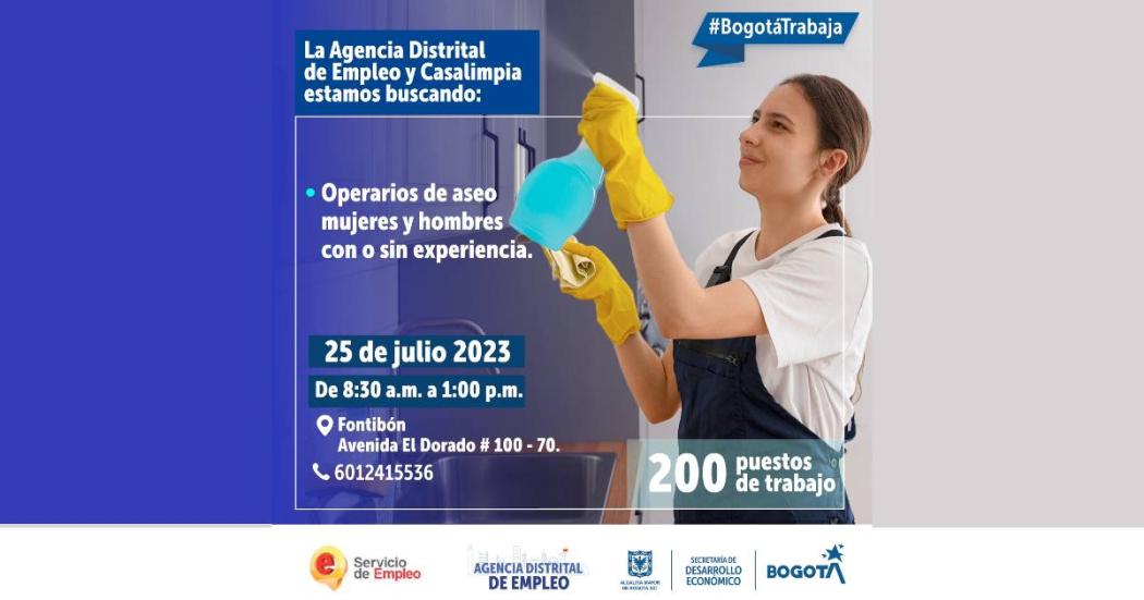Ofertas de empleo para hoy martes 25 de julio de 2023 en Bogotá 