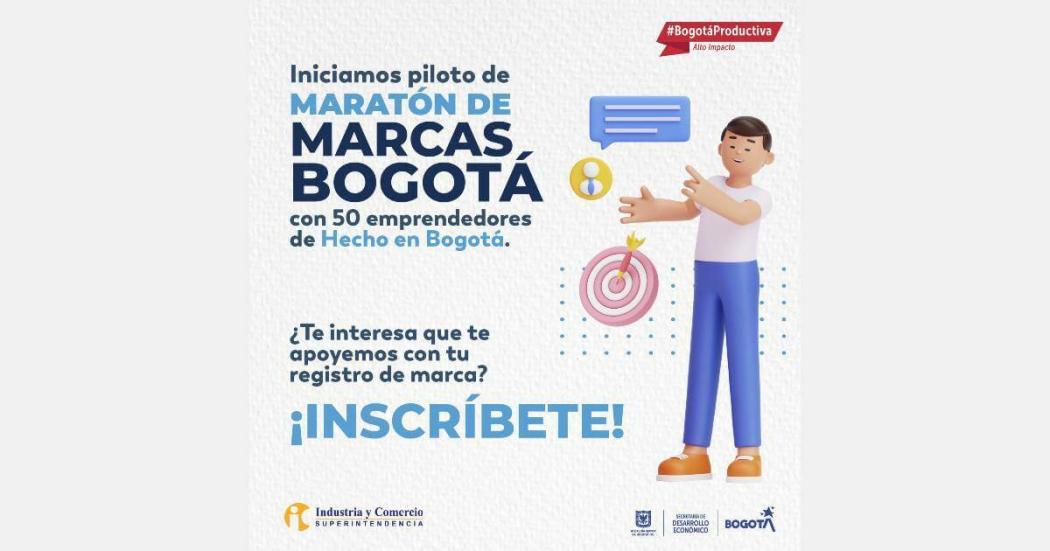 Convocatoria maratón de marcas del 14 al 19 de julio de 2023 en Bogotá