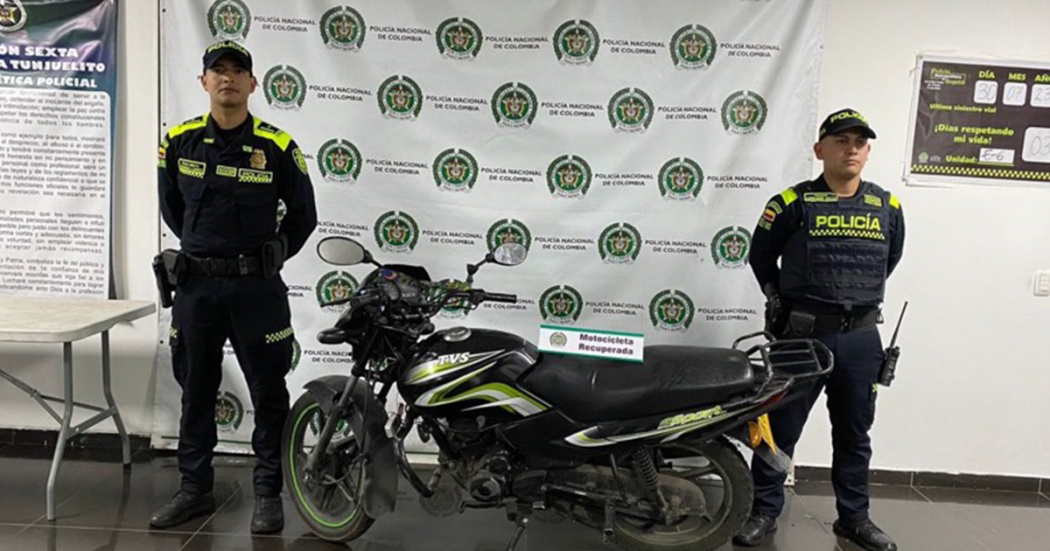 La Policía recuperó una motocicleta que había sido hurtada en Tunjuelito