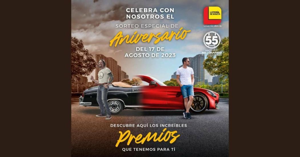 poster aniversario loteria de Bogotá