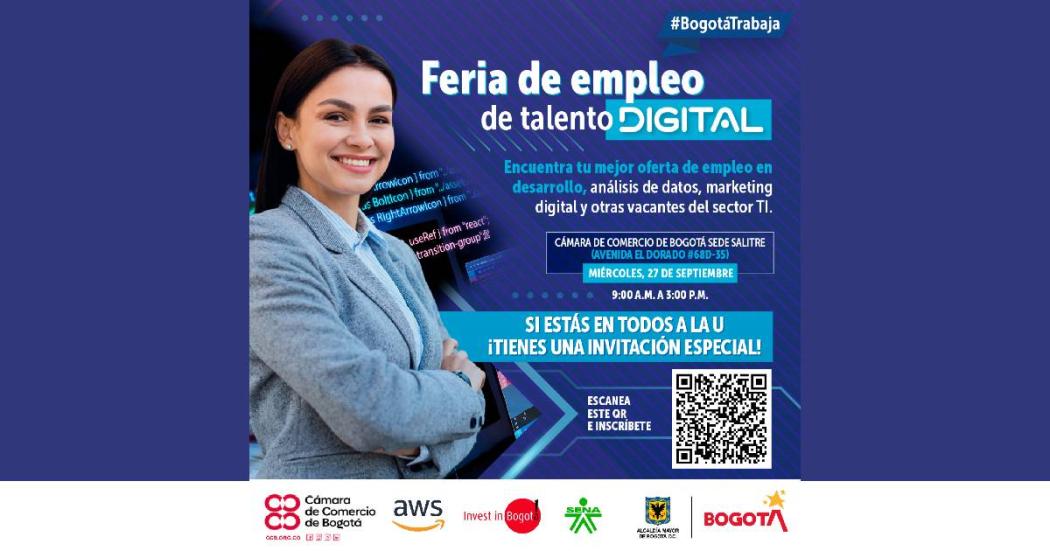 Feria de empleo talento digital en la Cámara de Comercio 27 septiembre