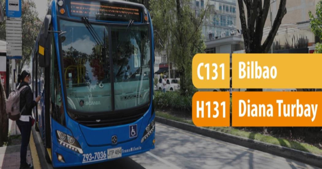 Modificación del recorrido de ruta zonal C131 Bilbao-H131 Diana Turbay