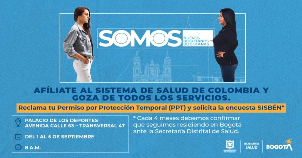 Servicios para personas migrantes en Palacio de los Deportes en Bogotá