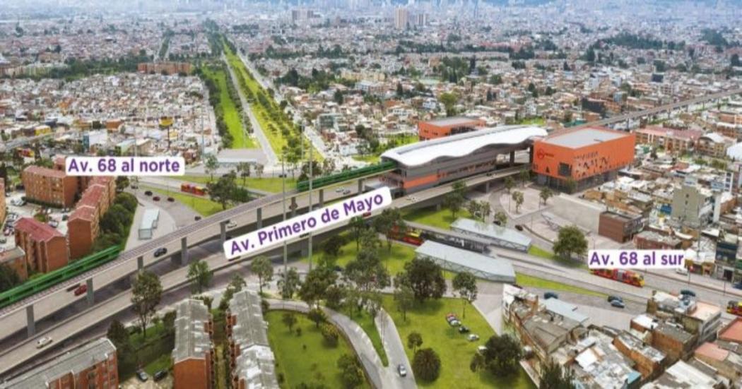 Cierre en avenida Primero de Mayo con carrera 68 por obras del Metro