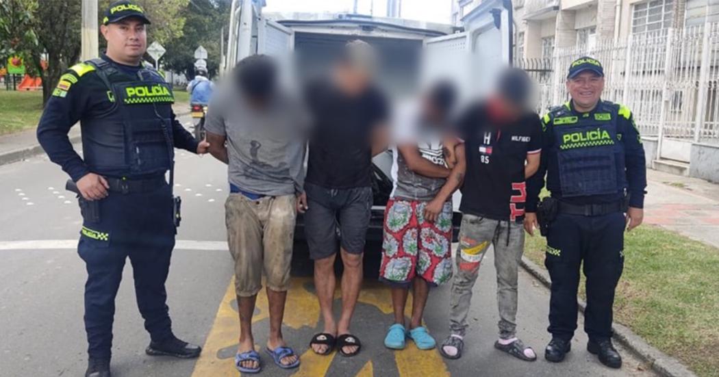 En flagrancia Policía capturó 4 hombres por hurto de cable de servicio público
