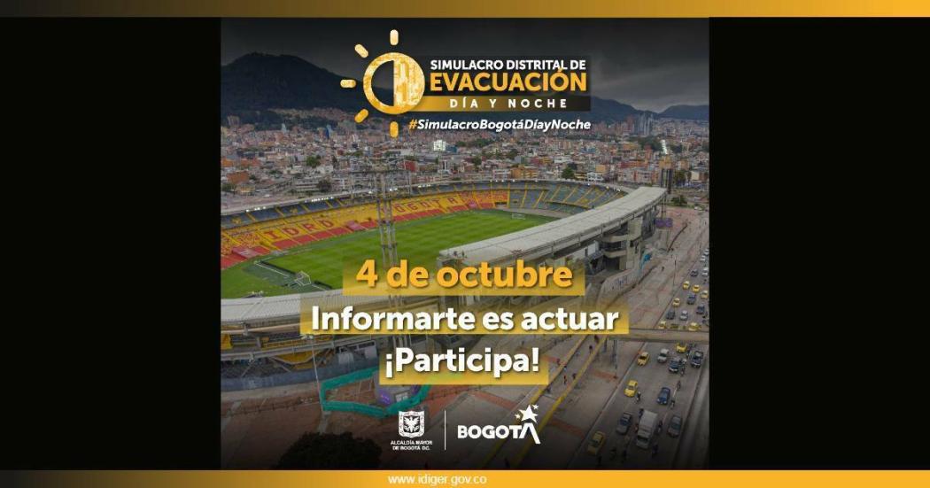 Bogotá se prepara para Simulacro Distrital de Evacuación 4 de octubre