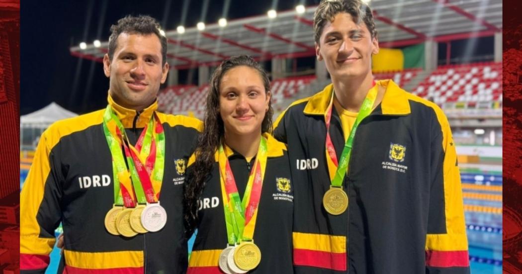 Medallas para el Equipo Bogotá en natación en Juegos Nacionales 2023
