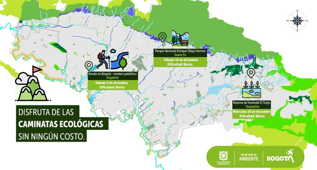 Cómo inscribirse a caminatas ecológicas en Bogotá en diciembre de 2023