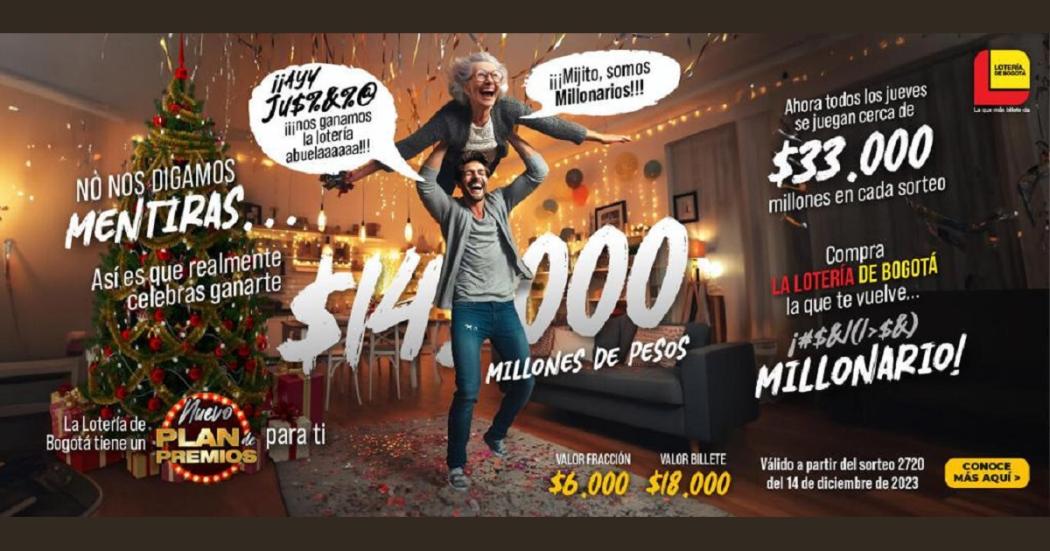 Sorteo de Lotería de Bogotá por 14 mil millones de pesos 14 diciembre 