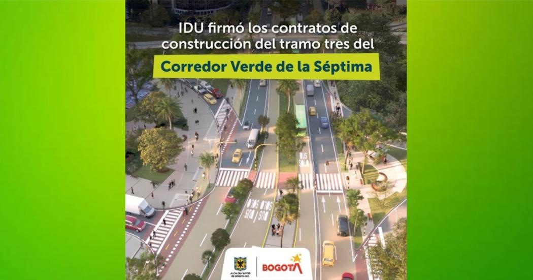 Distrito firmó contratos de construcción del Corredor Verde de la Séptima