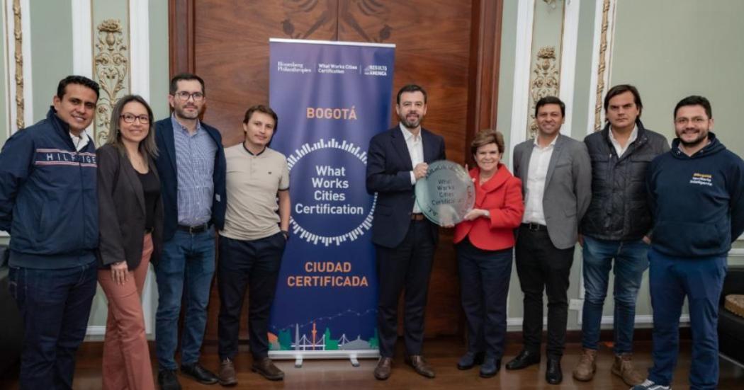 Bogotá earns Gold Certification for data utilization What Works Cities