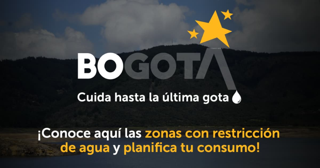 Racionamiento de agua Bogotá zonas y horarios restricción abril 2024