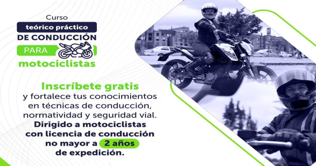 Curso gratuito para motociclistas en Bogotá del 27 de abril de 2024