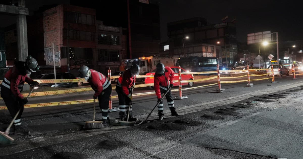 Avance en el mantenimiento de vías y reparación de huecos en Bogotá