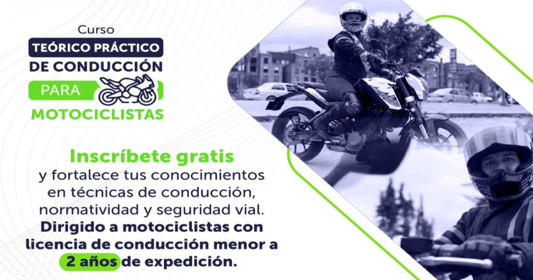 Curso gratuito para motociclistas en Bogotá del 22 de junio de 2024