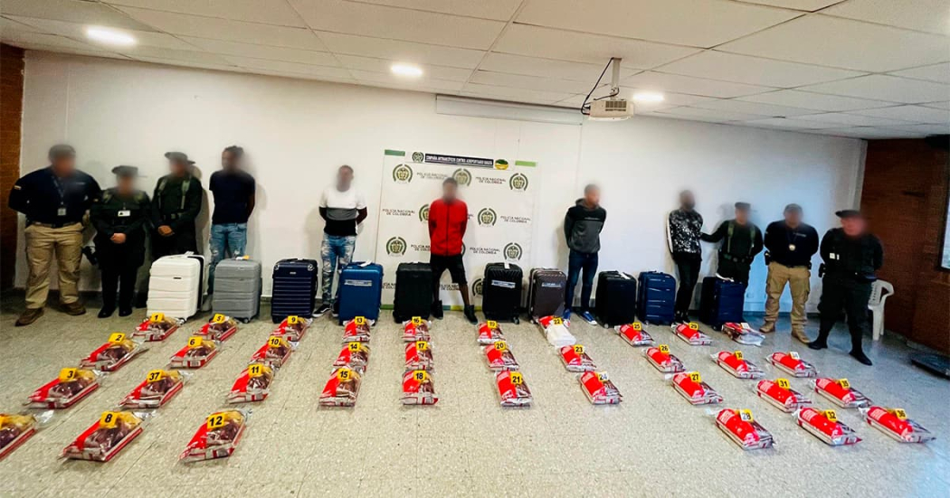 Capturados 5 dominicanos con 215 kg de droga en El Dorado de Bogotá