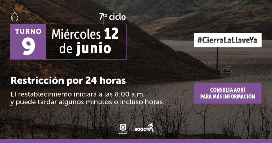 Barrios en Bogotá que tendrán cortes de agua el miércoles 12 de junio 