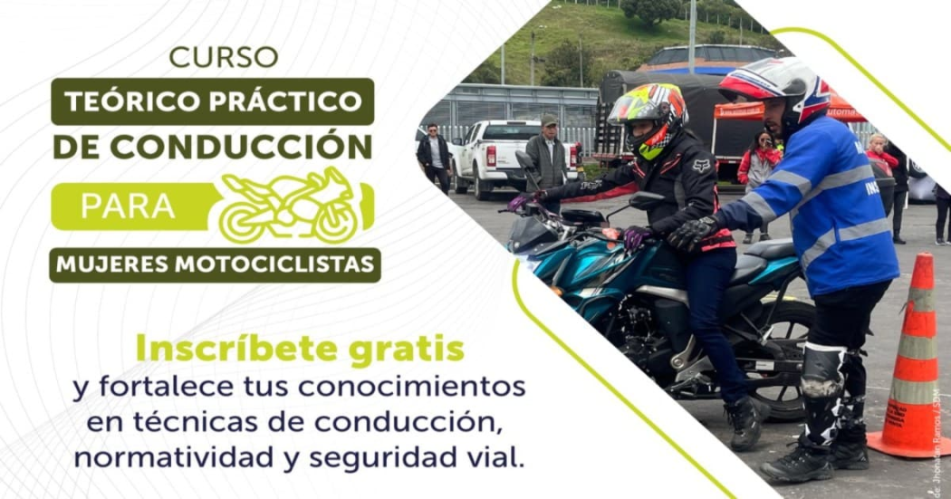 Cursos gratis de conducción en Bogotá: Para mujeres motociclistas 