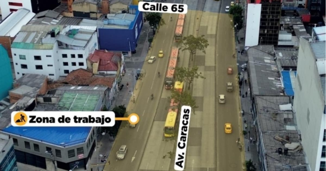 Movilidad en Bogotá: Cierre nocturno av. Caracas entre calles 64 y 65