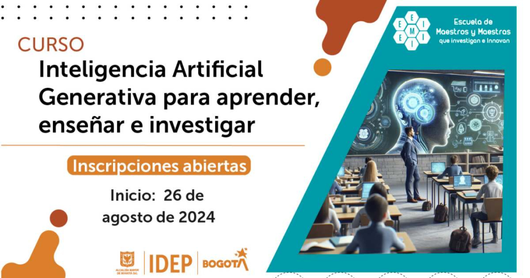 Curso gratis en Bogotá: inteligencia artificial en educación docentes