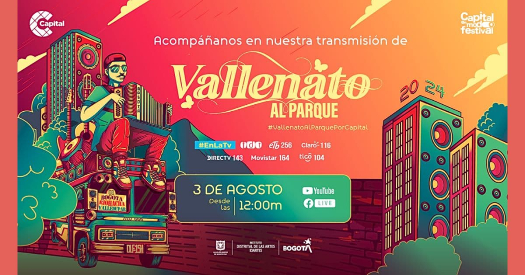 Vallenato al Parque 2024 en Bogotá por Canal Capital 