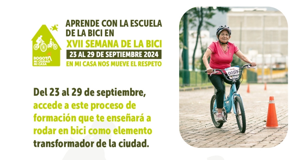 Semana de la Bici en Bogotá, mi Ciudad 2024 actividades del IDRD 