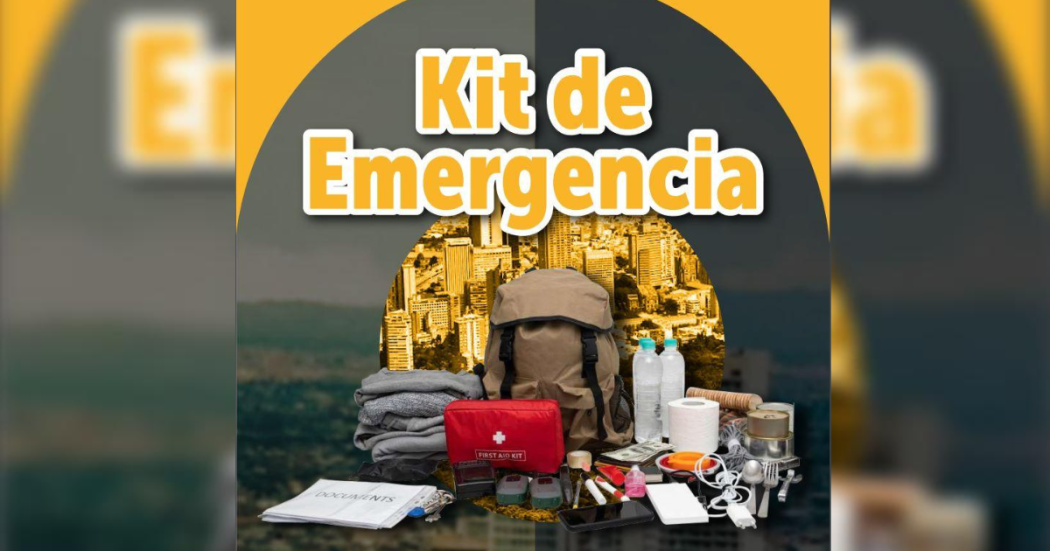 Elementos del kit de emergencias en Bogotá