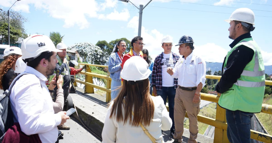 Obras de renovación en el ‘Puente de la Vida’ de Suba en Bogotá