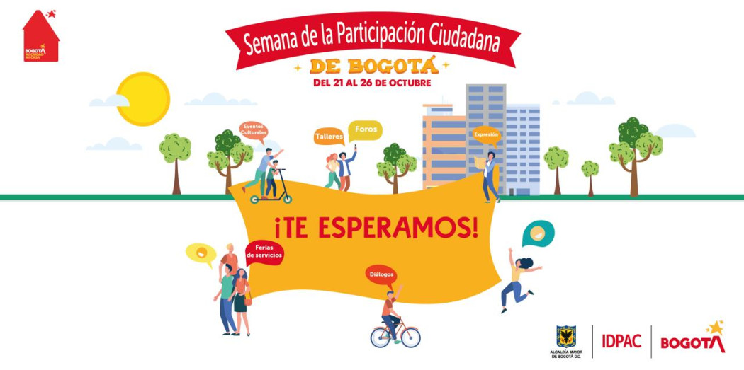 Del 21 al 26 de octubre Semana de la Participación Ciudadana en Bogotá